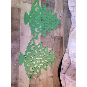 Green xmas tree felt decor set table